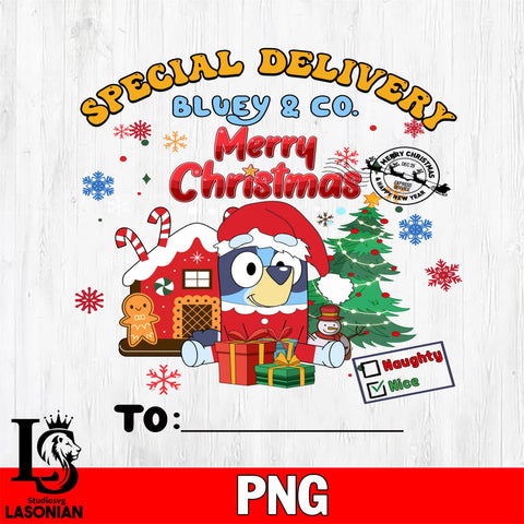 Special Delivery Bluey & Co Merrry Christmas Files,Christmas file,Digital Download ,Instant Download