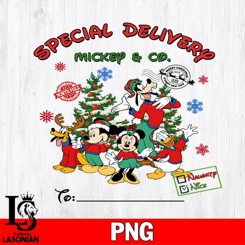 Special Delivery Mickey & Co 2 (2) Files,Christmas file,Digital Download ,Instant Download