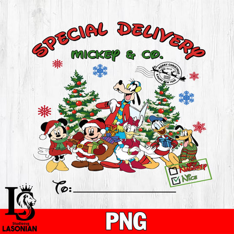 Special Delivery Mickey & Co 5 Files,Christmas file,Digital Download ,Instant Download