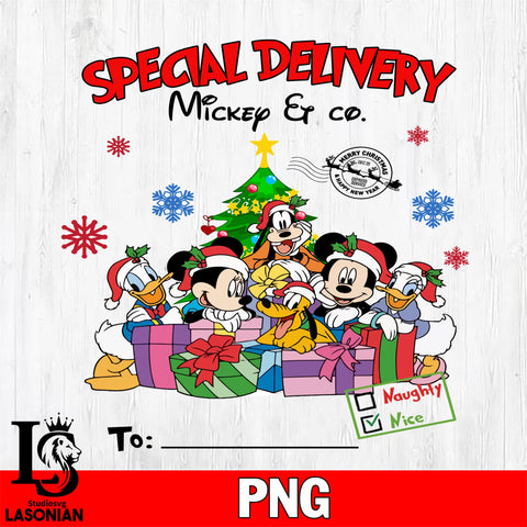 Special Delivery Mickey & Co 6 Files,Christmas file,Digital Download ,Instant Download