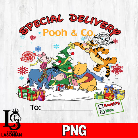 Special Delivery Pooh & Co7 Files,Christmas file,Digital Download ,Instant Download