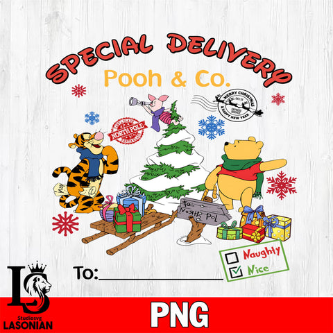 Special Delivery Pooh & Co 2 Files,Christmas file,Digital Download ,Instant Download