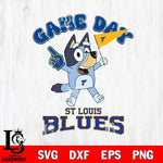 St Louis Blues Bluey Game Day Svg Eps Dxf Png File, Digital Download, Instant Download