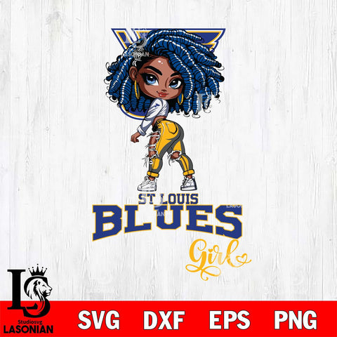 St Louis Blues Fan Girl Svg Eps Dxf Png File, Digital Download, Instant Download