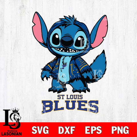 St Louis Blues Stitch Halloween Svg Eps Dxf Png File, NHL svg, Digital Download, Instant Download