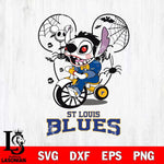 St Louis Blues Stitch Jigsaws Halloween Svg Eps Dxf Png File, Digital Download, Instant Download