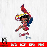 St Louis Cardinals Beauty Black Fairy Betty Boop