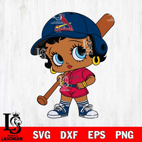 St Louis Cardinals Betty Boop MLB 2 Svg Eps Dxf Png File, MLB svg, Digital Download, Instant Download