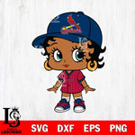 St Louis Cardinals Betty Boop MLB 4 Svg Eps Dxf Png File, MLB svg, Digital Download, Instant Download