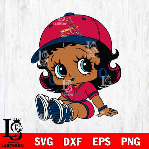 St Louis Cardinals Betty Boop MLB 5 Svg Eps Dxf Png File, MLB svg, Digital Download, Instant Download