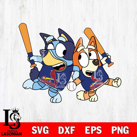 St Louis Cardinals Bluey Svg Eps Dxf Png File, Digital Download, Instant Download