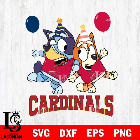 St Louis Cardinals Bluey & Bingo 11 Svg Eps Dxf Png File, MLB svg, Digital Download, Instant Download