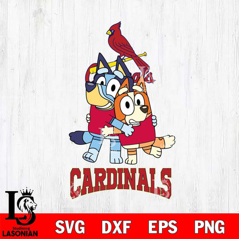 St Louis Cardinals Bluey & Bingo 12 Svg Eps Dxf Png File, MLB svg, Digital Download, Instant Download