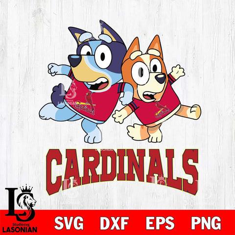 St Louis Cardinals Bluey & Bingo 13 Svg Eps Dxf Png File, MLB svg, Digital Download, Instant Download