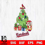 St Louis Cardinals Bluey Chilli Christmas Tree Svg Eps Dxf Png File, Digital Download