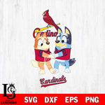 St Louis Cardinals Bluey Chilli Dance Svg Eps Dxf Png File, Digital Download, Instant Download