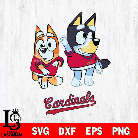 St Louis Cardinals Bluey Chilli Mode Dance Svg Eps Dxf Png File, Digital Download, Instant Download