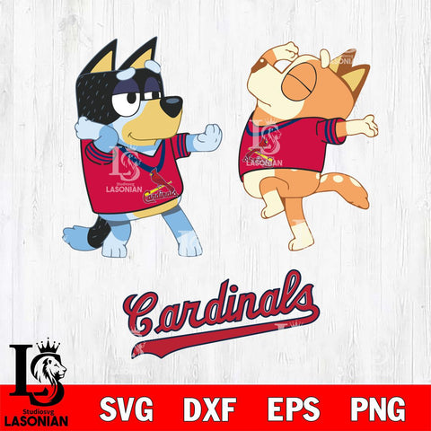 St Louis Cardinals Bluey Dance Svg Eps Dxf Png File, Digital Download, Instant Download