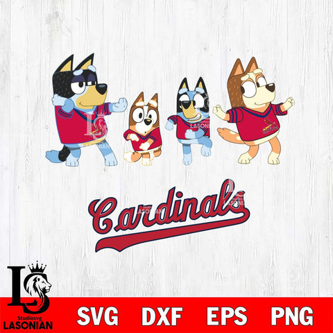 St Louis Cardinals Bluey Dance Mode Squats Svg Eps Dxf Png File, Digital Download, Instant Download