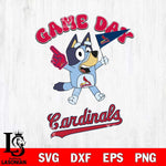 St Louis Cardinals Bluey Game Day Svg Eps Dxf Png File, Digital Download, Instant Download