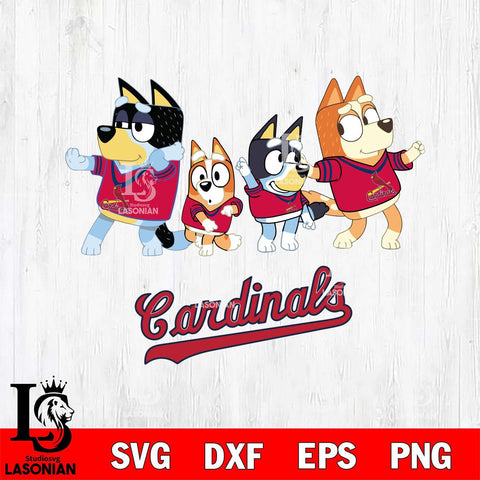 St Louis Cardinals Bluey Mode Dance Squats Svg Eps Dxf Png File, Digital Download, Instant Download