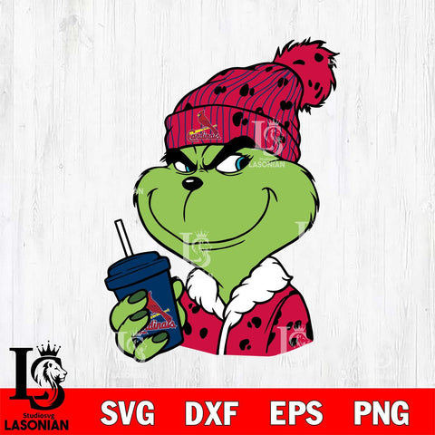 St Louis Cardinals Boujee Grinch 3 Svg Eps Dxf Png File, Digital Download, Instant Download