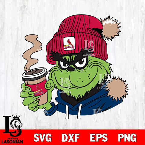 St Louis Cardinals Boujee Grinch 4 Svg Eps Dxf Png File, Digital Download, Instant Download