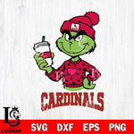 St Louis Cardinals Boujee Grinch Heart Christmas Cut Files Cricut, Svg Dxf Eps Png file , Silhouette