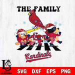 St Louis Cardinals Family Bluey Christmas Svg Eps Dxf Png File, Digital Download