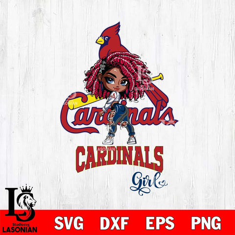 St Louis Cardinals Fan Girl Svg Eps Dxf Png File, Digital Download, Instant Download