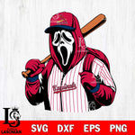 St Louis Cardinals Ghostface 3 Svg Eps Dxf Png File, Digital Download, Instant Download