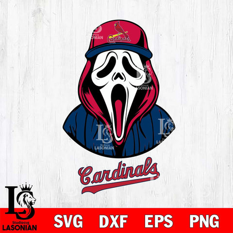 St Louis Cardinals Ghostface 5 Svg Eps Dxf Png File, Digital Download, Instant Download