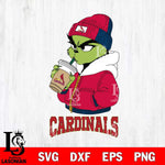 St Louis Cardinals Grinch Bougie Christmas Cut Files Cricut, Svg Dxf Eps Png file , Silhouette