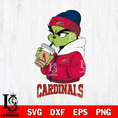 St Louis Cardinals Grinch Bougie Sport Svg Eps Dxf Png File, Digital Download, Instant Download