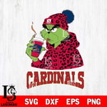 St Louis Cardinals Grinch Leopard Christmas Cut Files Cricut, Svg Dxf Eps Png file , Silhouette