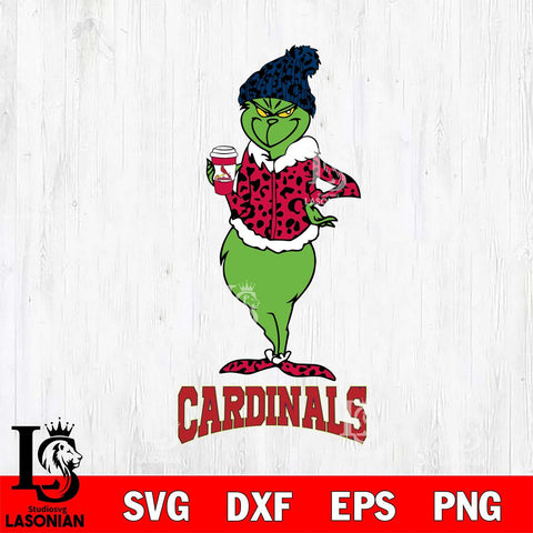 St Louis Cardinals Grinch Leopard Coffee Svg Eps Dxf Png File, Digital Download, Instant Download