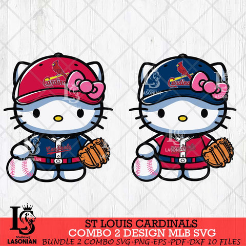 St Louis Cardinals Hello Kitty Bundle 2 SVG Svg Eps Dxf Png File, Digital Download, Instant Download