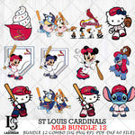 St Louis Cardinals MLB Bundle 12 Svg Eps Dxf Png File, Digital Download, Instant Download