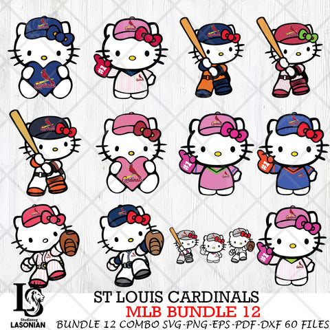 St Louis Cardinals MLB Bundle 12 Svg Eps Dxf Png File, Digital Download, Instant Download