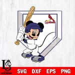 St Louis Cardinals Mickey 2 Svg Eps Dxf Png File, Digital Download, Instant Download