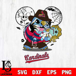 St Louis Cardinals Stitch Freddy Krueger Halloween Svg Eps Dxf Png File, Digital Download, Instant Download