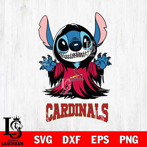 St Louis Cardinals Stitch Ghost Svg Eps Dxf Png File, MLB svg, Digital Download, Instant Download