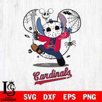 St Louis Cardinals Stitch jason voorhees Halloween Svg Eps Dxf Png File, Digital Download, Instant Download