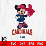 St Louis Cardinals #1 Fan Minnie Mouse Svg Eps Dxf Png File, Digital Download, Instant Download