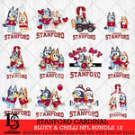 Stanford Cardinal Bluey & Bingo Bundle 12 SVG Svg Eps Dxf Png File, Bundle NCAA svg, Digital Download, Instant Download