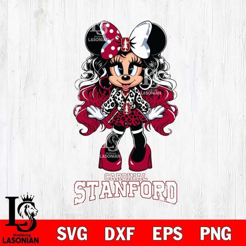 Stanford Cardinal Beauty Minnie Mouse Svg Eps Dxf Png File, Digital Download, Instant Download