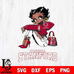 Stanford Cardinal Betty Boop Black Fan Girl Svg Eps Dxf Png File, Digital Download, Instant Download