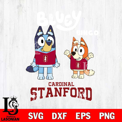 Stanford Cardinal Bluey & Bingo 4 Svg Eps Dxf Png File, NCAA svg, Digital Download, Instant Download