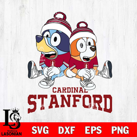 Stanford Cardinal Bluey & Bingo 8 Svg Eps Dxf Png File, NCAA svg, Digital Download, Instant Download