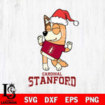 Stanford Cardinal Bluey Chilli Happy Christmas Svg Eps Dxf Png File, Digital Download